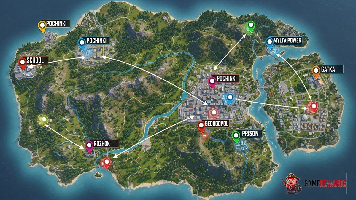 BGMI Best Landing Spots in Erangel